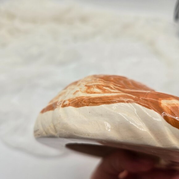 Vintage 1980 Scioto Orange Sleeping Cat Figurine – Orange Marbled Ceramic Kitten - Picture 12 of 13